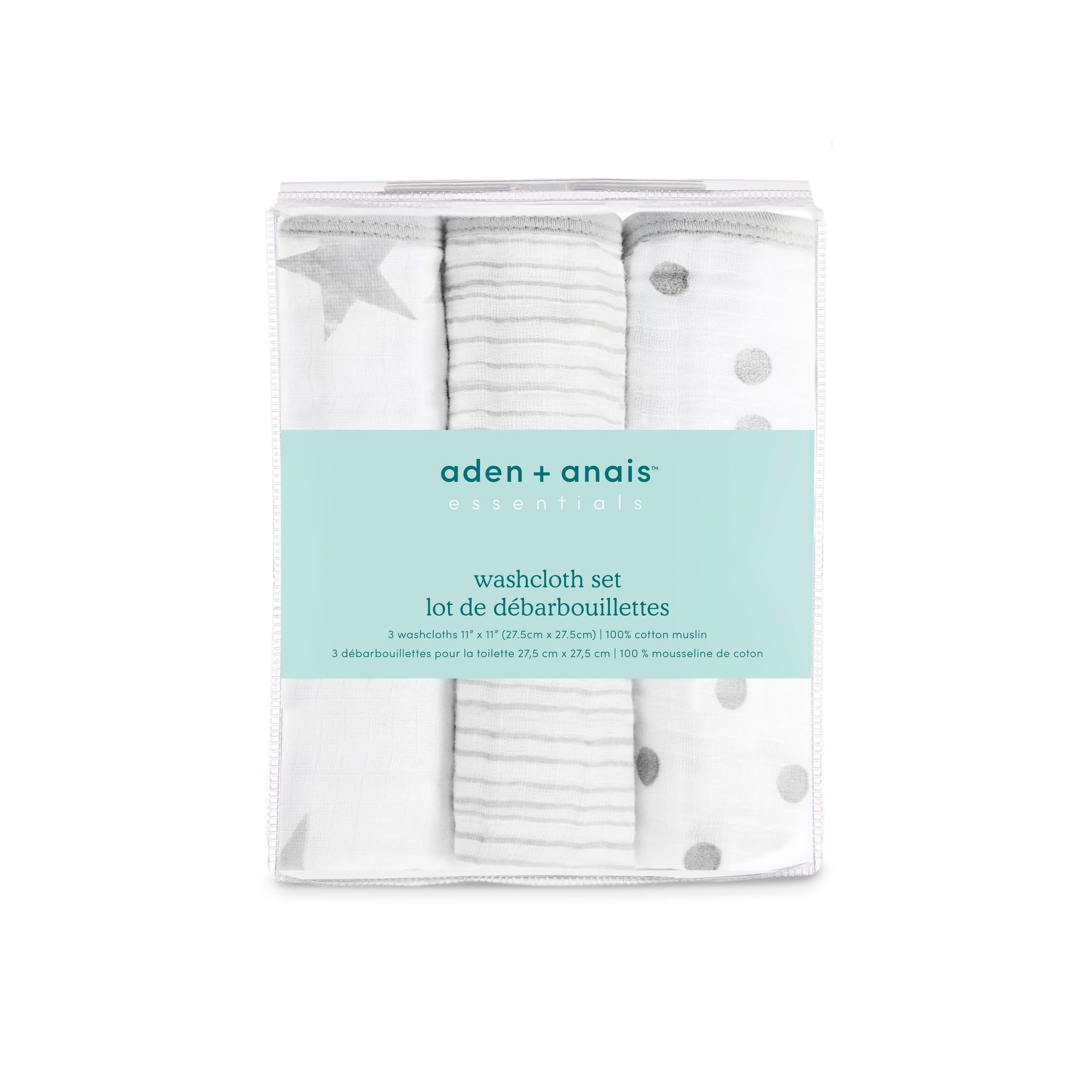 essential cotton muslin washcloths 3 pack - Image 2