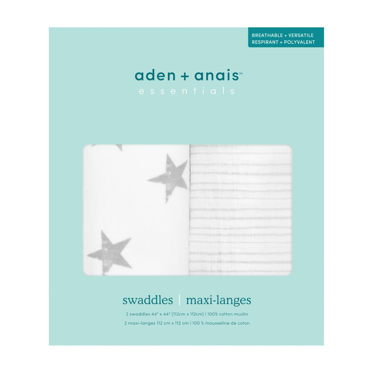 essentials cotton muslin swaddle blanket 2 pack - Image 8