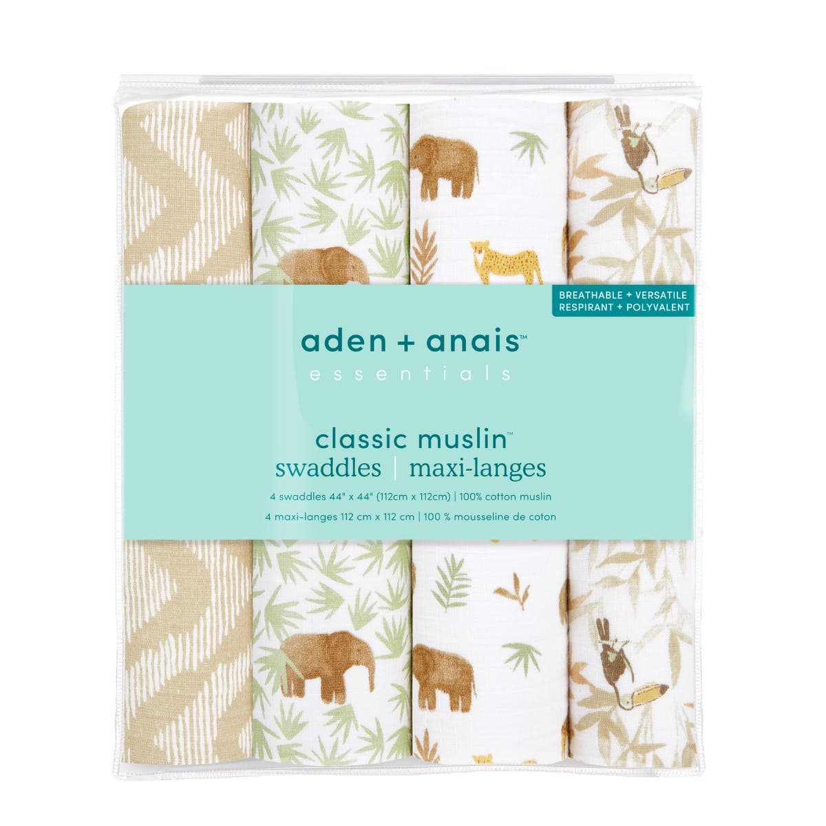essentials cotton muslin swaddle blanket 4 pack - Image 6