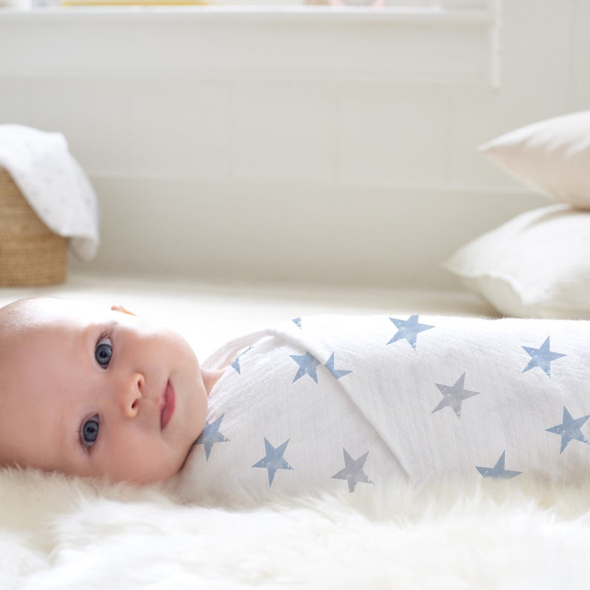 essentials cotton muslin swaddle blanket 4 pack - Image 2